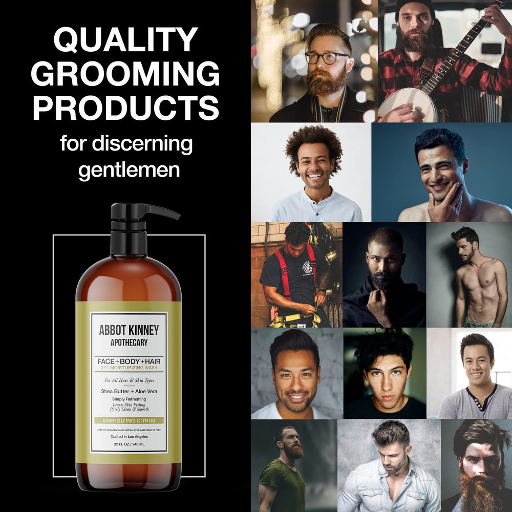 ABBOT KINNEY APOTHECARY 3-in-1 in use in the shower provides convenience.