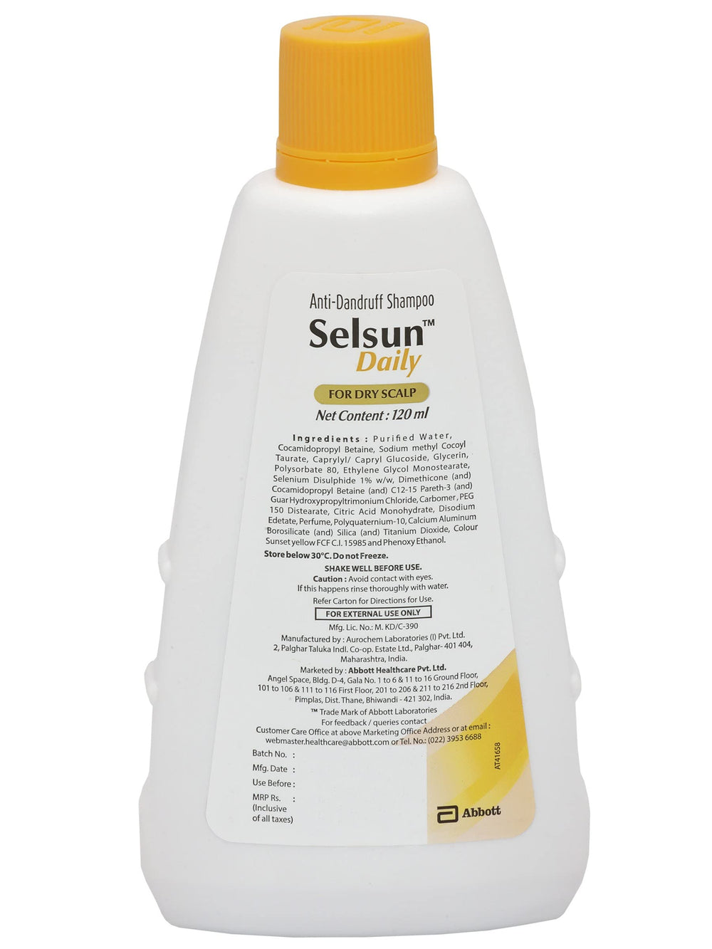 Abbott Selsun Daily selenium sulphide 1% detail.