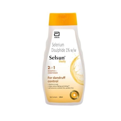 Abbott Selsun Daily shampoo cap close-up for controlled dispensing.