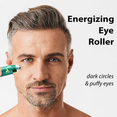 ABERA metal roller applicator enhances absorption for smoother, lifted eye contours.