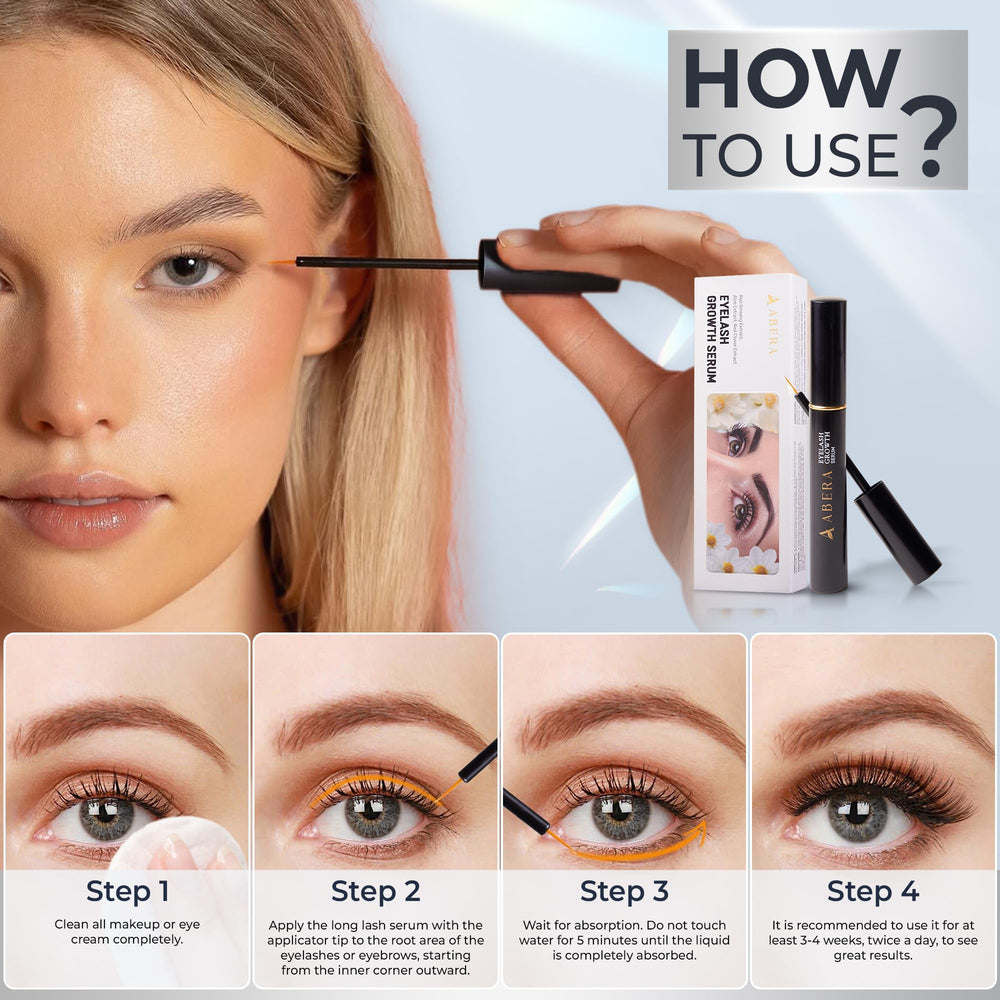 ABERA Misan serum 3-pack on vanity for regular lash care