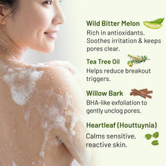 ABERA gentle formula on sensitive skin with light foam