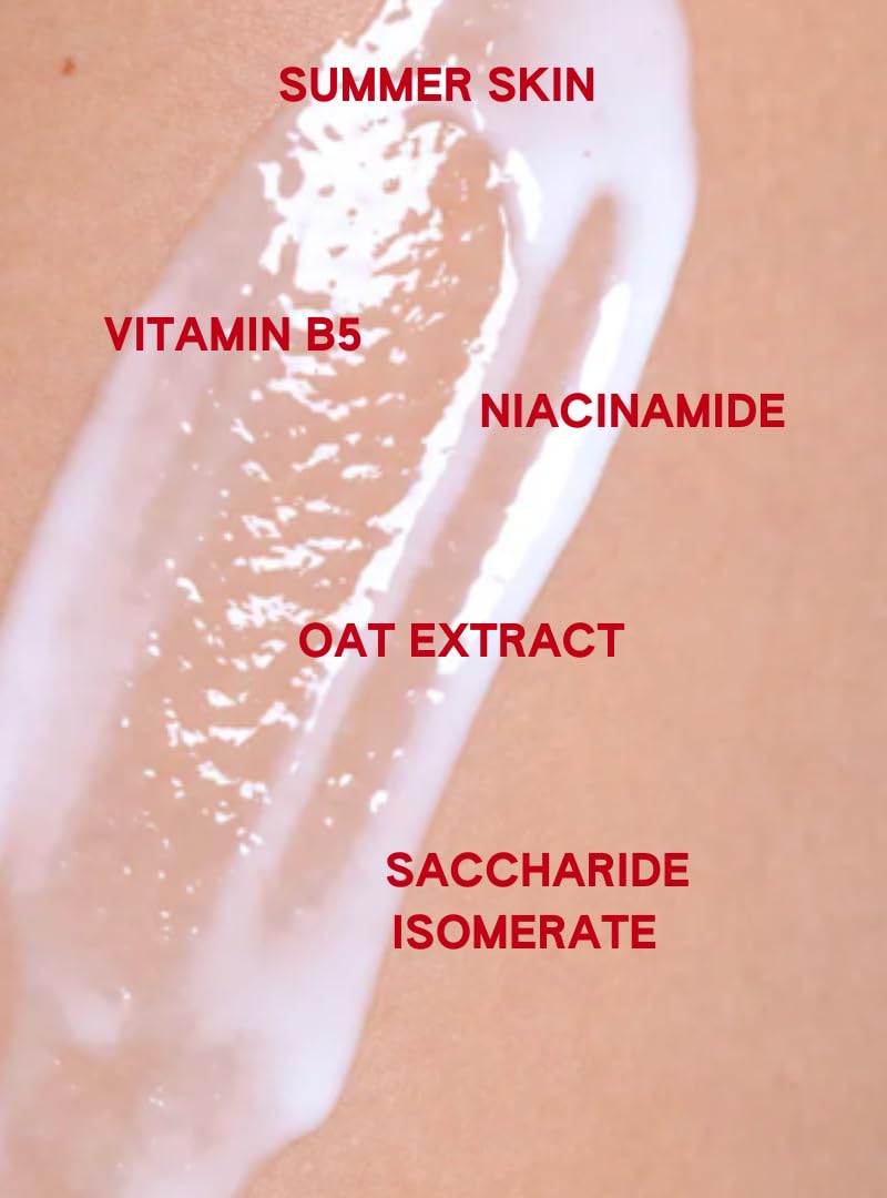 ABI AME Summer Skin serum texture shows a light, fast-absorbing formula for daily use.