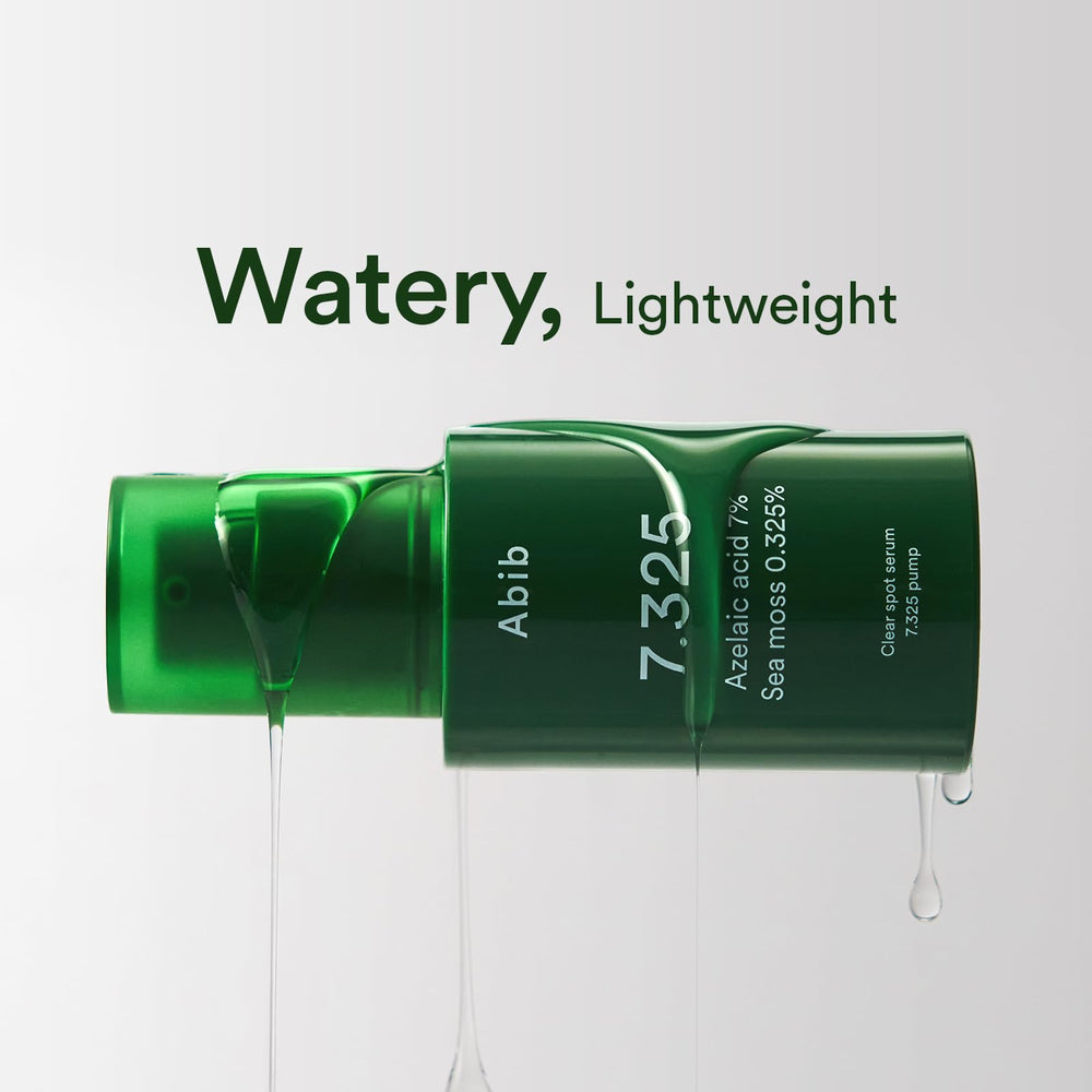 Easy pump packaging of Abib Clear Spot Serum for convenient use.