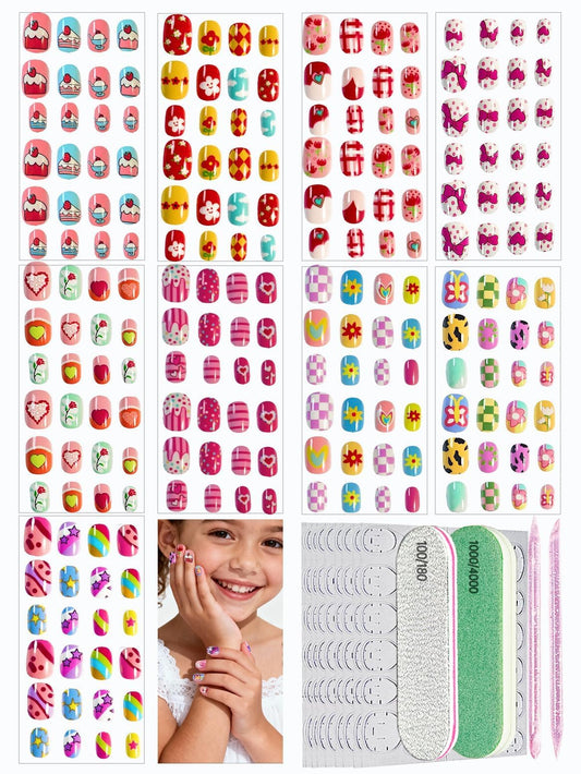 ABOLINE packaging for the 229pcs press-on nails kit, gift-ready.