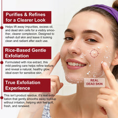 ABOUME Peel Shot Duo texture closeup reveals fine grains and moisturizing ingredients.