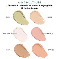 ABOUT TONE green shade neutralizes redness for an even skin tone.