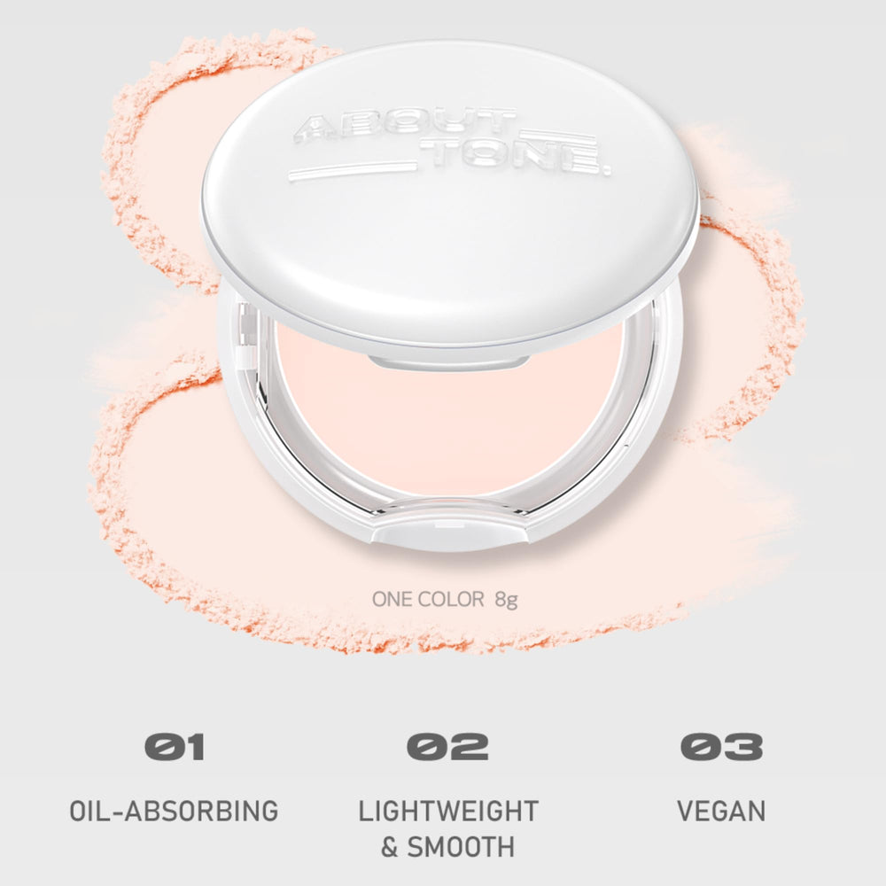 About Tone Sebum Cut Powder Pact ultra-fine particles deliver light adherence and natural finish.