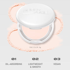 About Tone Sebum Cut Powder Pact ultra-fine particles deliver light adherence and natural finish.