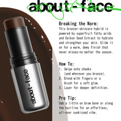 about-face Beach Freak Bronzer Stick with Daikon Seed Extract hydrating cue