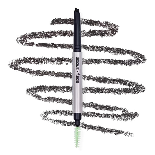 aboutface Brow Artist pencil closeup demonstrates precise brow definition for natural shaping