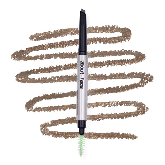 about-face Brow Artist pencil-tip-application: precise definition for natural-looking brows