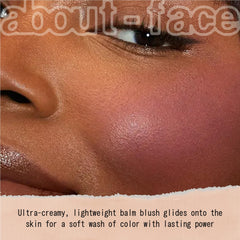 about-face Cheek Freak Blush Balm swatch in natural mauve for subtle everyday glow