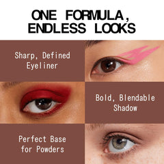 About-Face Matte Fluid Eye Paint matte finish on lid with crease-free wear