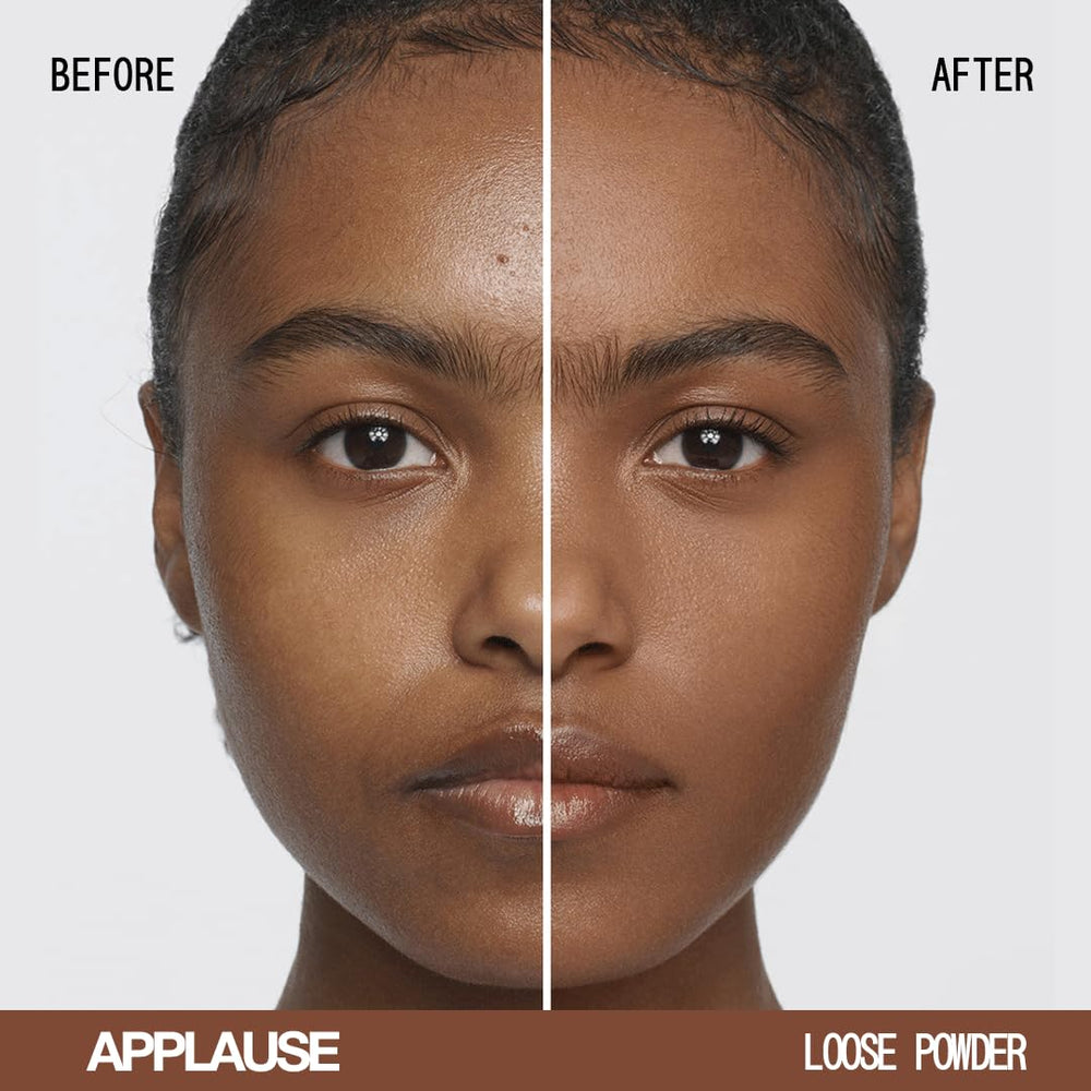 About Face Powder Applause deep swatch shows shade durability and finish.