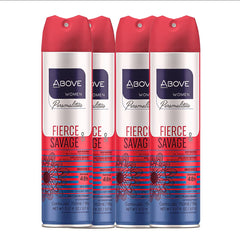 ABOVE Fierce and Savage 4pc set packaging showcases a travel-ready kit.
