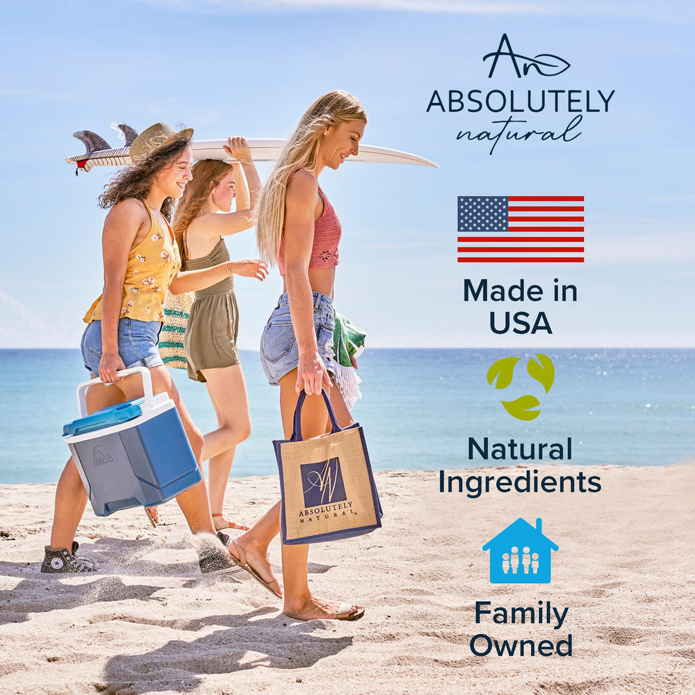 Absolutely Natural Aloe Vera Gel applied to skin for soothing relief