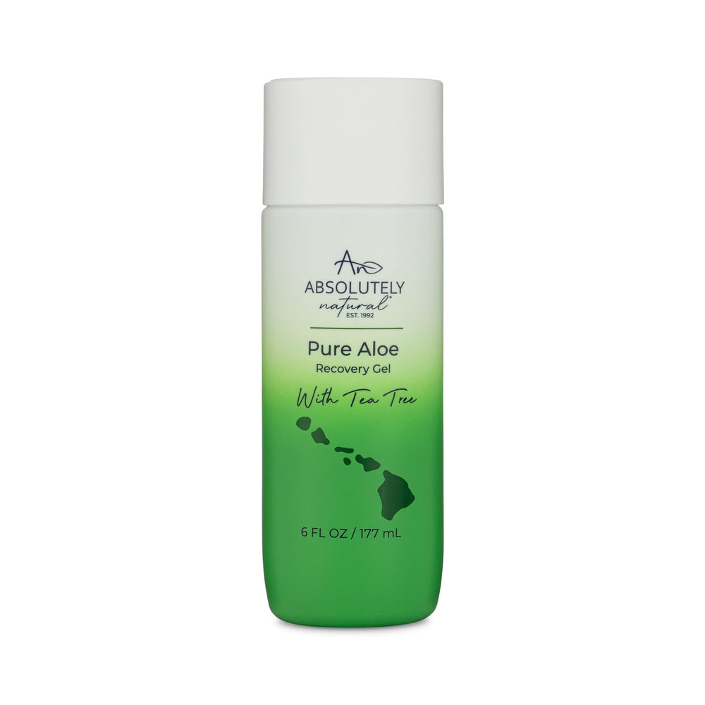 Absolutely Natural Aloe Vera Gel bottle close-up for cooling skin comfort