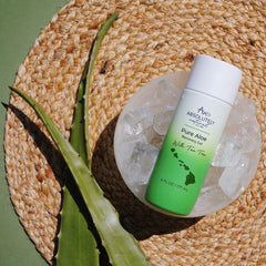 Close-up of skin absorption with Absolutely Natural Aloe Vera Gel for hydration