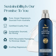 Warm tub scene with Abundant Natural Health Bath Soak inviting luxurious relaxation.