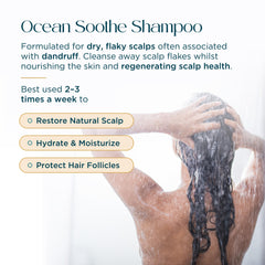 Abundant Natural Health Ocean Soothe Shampoo creates a gentle lather for clean hair.