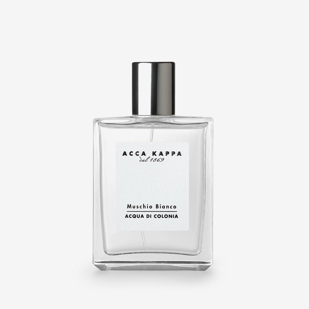 Acca Kappa White Moss Eau de Cologne bottle highlighting citrus notes for refreshing daily wear