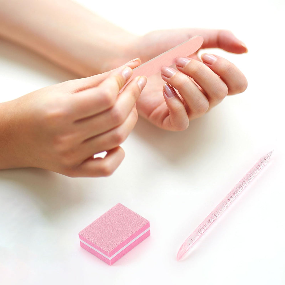acDesign mini nail buffer included for a polished, salon-like shine