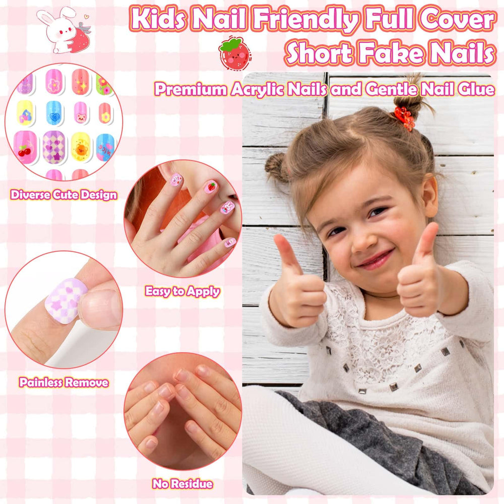 Acejoz 10 sizes fit variety of kid nail shapes and ages.