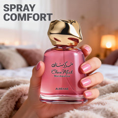 A CENTER Choco Musk Marshmallow vanilla cacao dry-down offers creamy longevity.