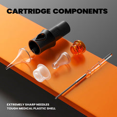 Ackbun durable needles resist bending during long sessions for reliable line work.