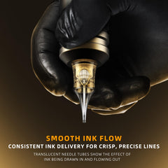 Ackbun cartridges fit most tattoo machines for quick universal use