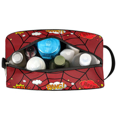 Ackutea bag hanging in bathroom for grab-and-go use