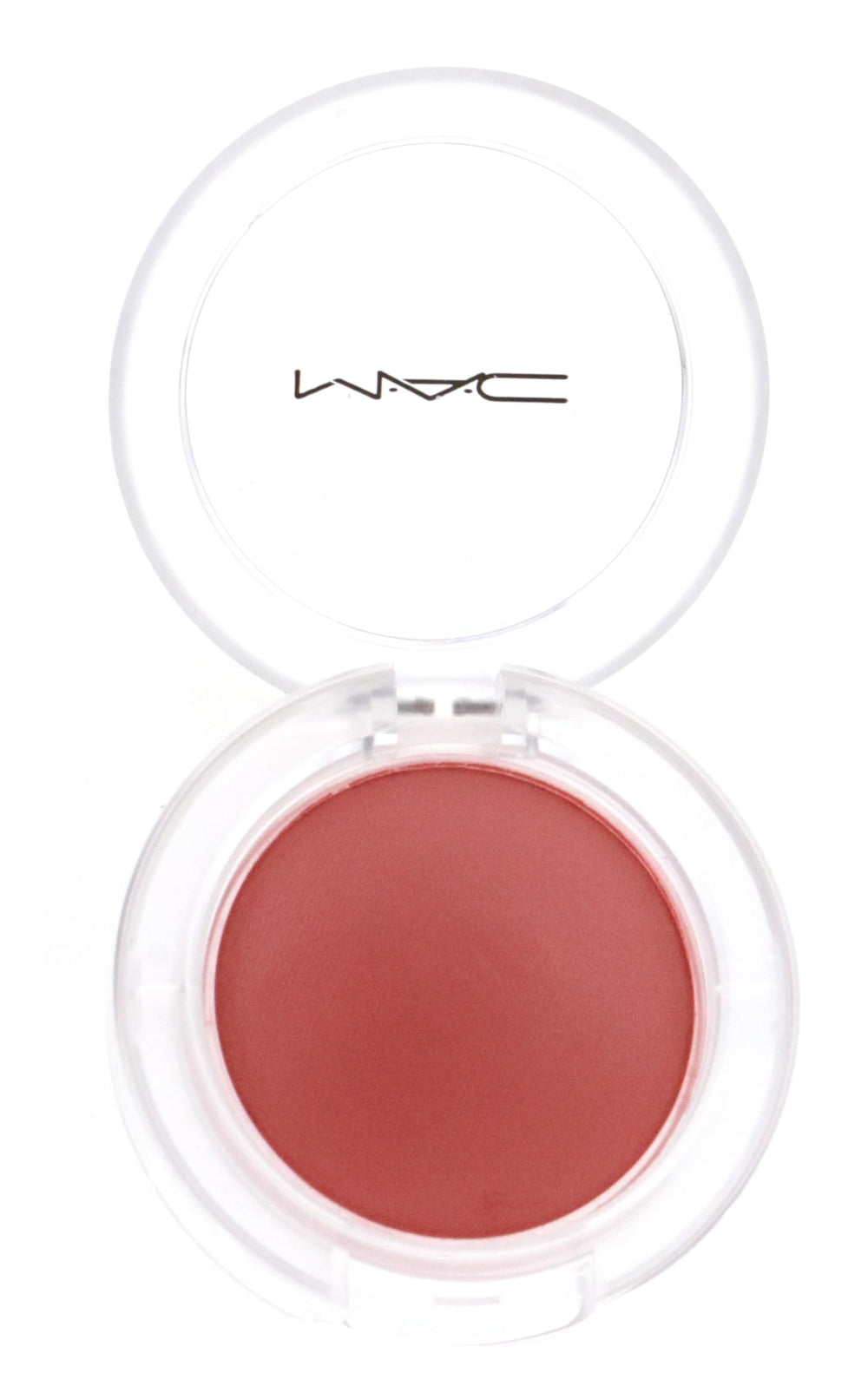 ACM MAC Glow Play Blush Grand swatch on skin demonstrates natural flush and blendability.