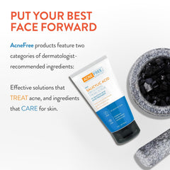 AcneFree Charcoal and Jojoba shot highlights detoxifying feel and balanced hydration.