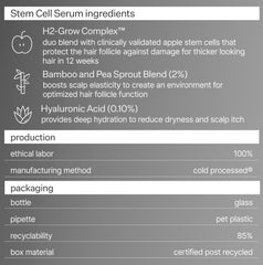 ACT+ACRE serum applied to scalp illustrating soothing hydration.