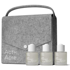 ACT+ACRE Act+Acre stem cell serum bottle shown for scalp hydration.
