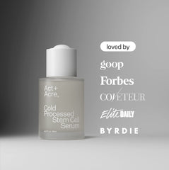 ACT+ACRE texture swatch reveals light non-greasy serum.