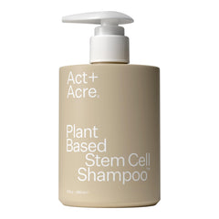 ACT+ACRE Stem Cell Shampoo bottle front for daily scalp cleansing and refreshed look.