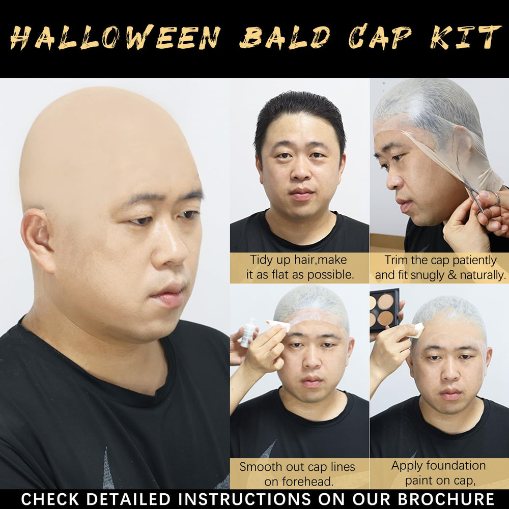 Actabostte Bald Cap Kit adhesive glue remover in action for secure wear.