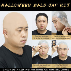 Actabostte Bald Cap Kit adhesive glue remover in action for secure wear.