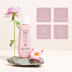 ACTIIV Recover hair washing scene suggesting gentle cleanse for daily use