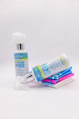 Active COCO USA-made premium swim spray shown as a trusted coastal care product.