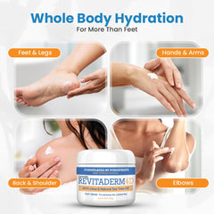 ActivLife RevitaDerm application scene on feet and hands for smoother skin.
