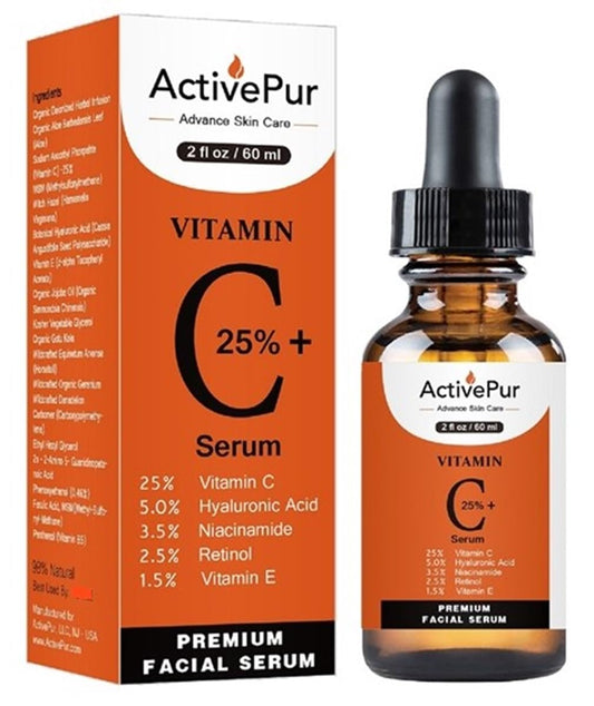 ActivePur Vitamin C Serum 2oz bottle ready for daily brightening
