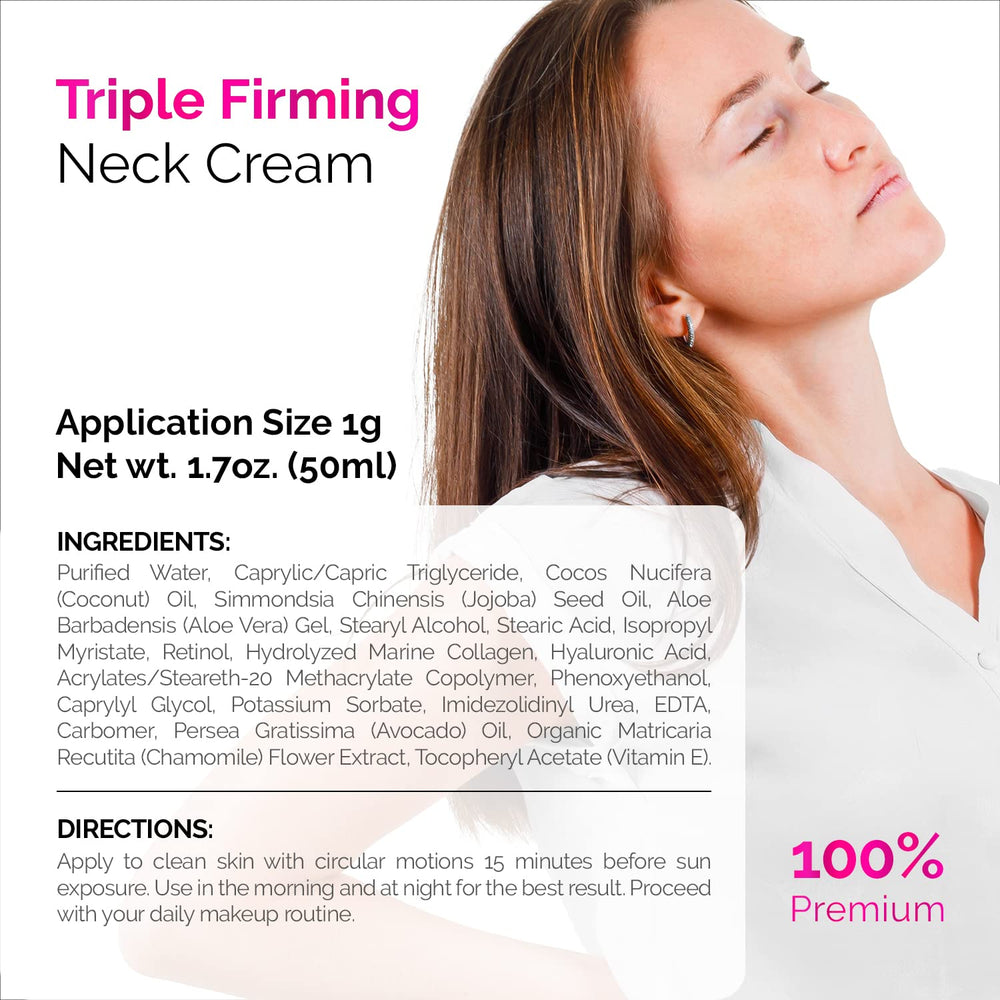 ACTIVSCIENCE chest and neck area application close-up for firming action.
