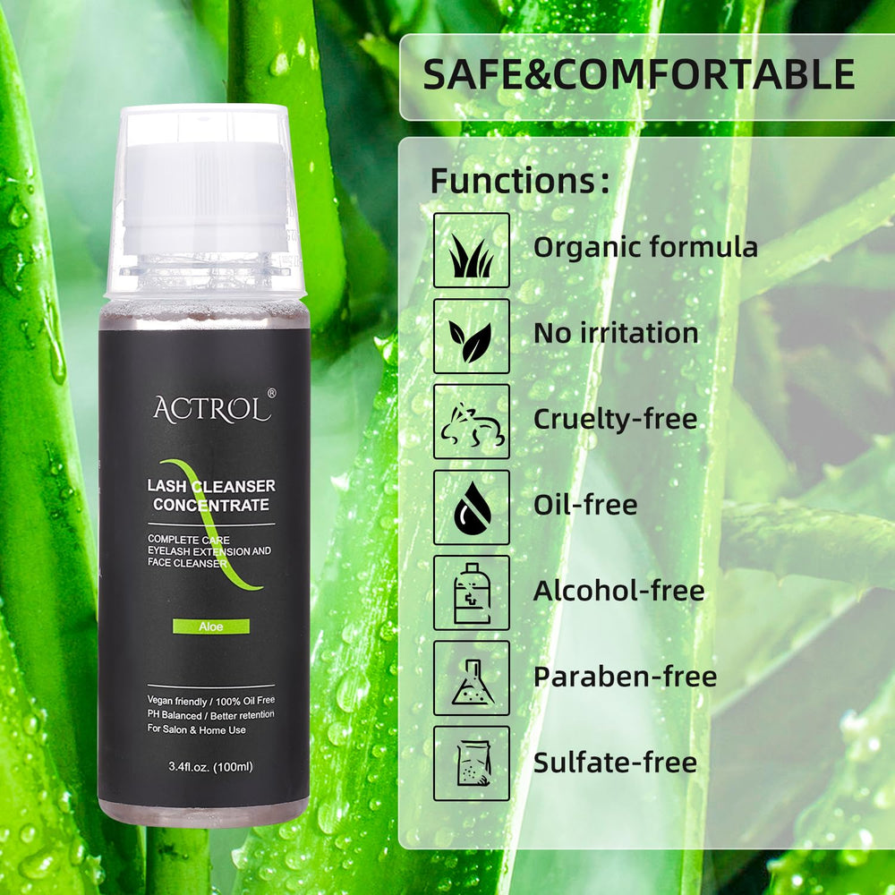 ACTROL eyelash cleanser dilution visualization for professional use