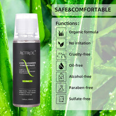 ACTROL eyelash cleanser dilution visualization for professional use