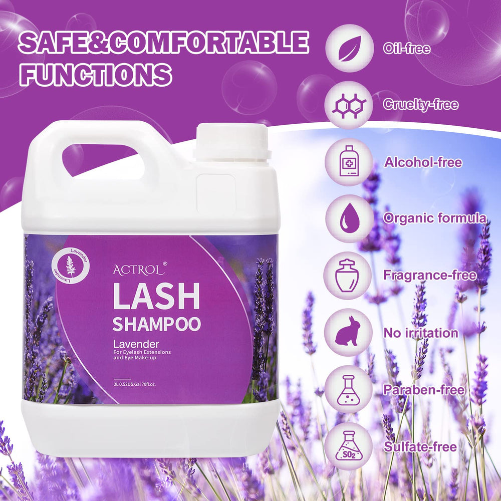 ACTROL eyelash cleanser foam demonstrates gentle lash cleaning