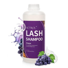 ACTROL Eyelash Extension Cleanser grape bottle 1L for salon-grade lash cleansing