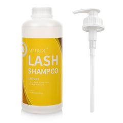 ACTROL eyelash cleanser bottle with lemon label for professional lash care.